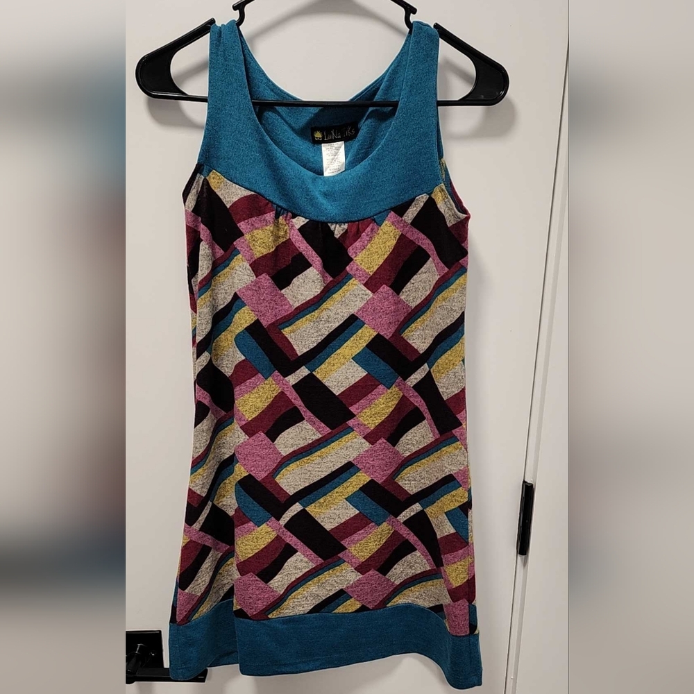 ✨️EUC Chic Multicolor Geometric Above The Knee Dress Size - Small